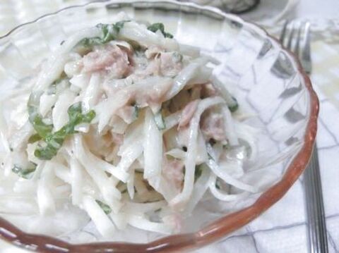 作り置きしたい 大葉入り ツナ大根のわさびマヨサラダ 暮らしニスタ