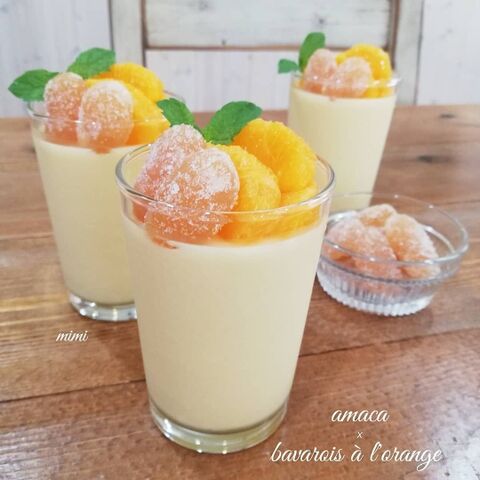 キラキラ甘納豆とオレンジのハーモニー 簡単ババロア 暮らしニスタ