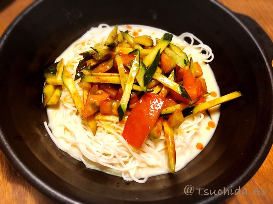トマトときゅうりの味噌和え豆乳そうめん 暮らしニスタ トマトときゅうりの味噌和え豆乳そうめん 暮らしニスタ