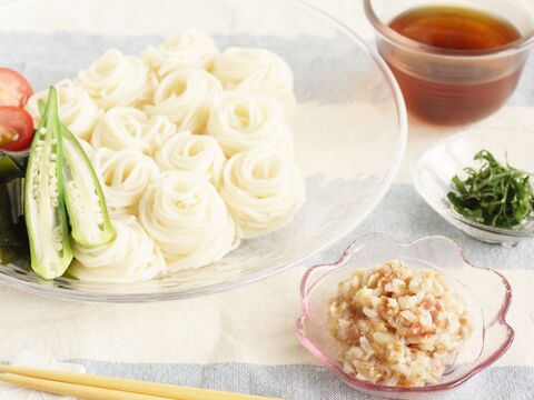 美容と健康をサポート 雑穀レシピ 梅とミョウガのパワー薬味添えそうめん 暮らしニスタ