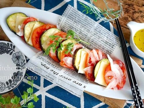 簡単 水なすレシピ 水なすとトマトのカルパッチョ風 暮らしニスタ