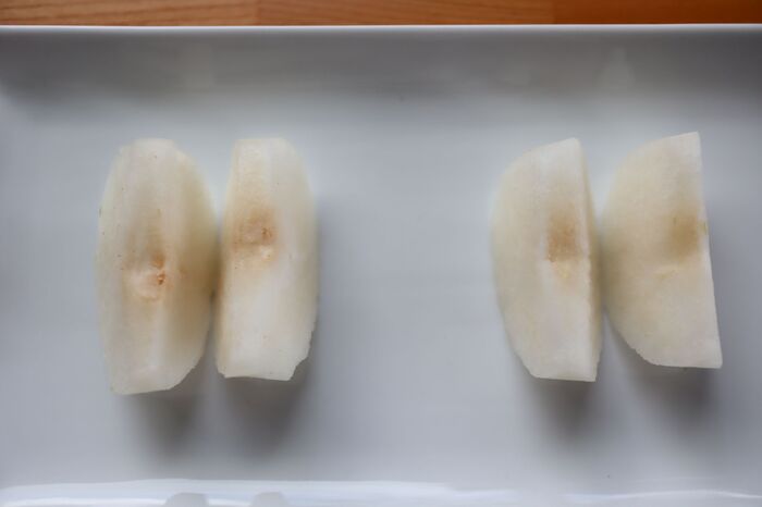 お弁当にも 秋の味覚の梨は に浸けると変色しない やってみた 暮らしニスタ お弁当にも 秋の味覚の梨は に浸けると変色しない やってみた 暮らしニスタ