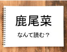【鹿尾菜】って読める？読めない！「読みたい漢字ファイル」vol.1