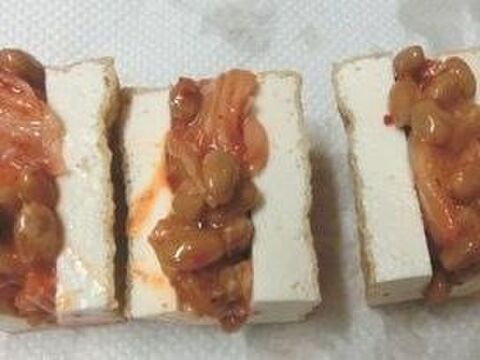 5分焼くだけ 厚揚げの納豆キムチーズ焼き 暮らしニスタ 5分焼くだけ 厚揚げの納豆キムチーズ焼き 暮らしニスタ