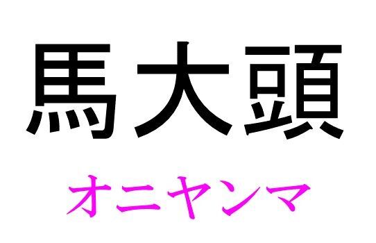馬大頭 って読める 読めない 読みたい漢字 ファイル Vol 3 暮らしニスタ その言葉を単独で差し出されたら読める人は ｄメニューニュース Nttドコモ