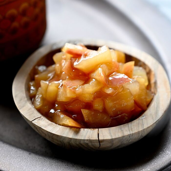 【万能ソース】レンジで簡単💛角切りリンゴのメープルジャム #作り置き