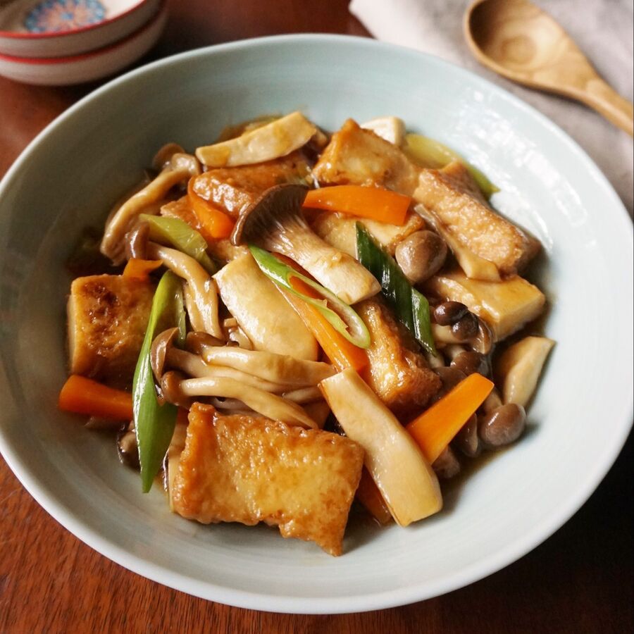 お肉がなくても大満足 きのこと厚揚げのオイスター煮 暮らしニスタ お肉がなくても大満足 きのこと厚揚げのオイスター煮 暮らしニスタ