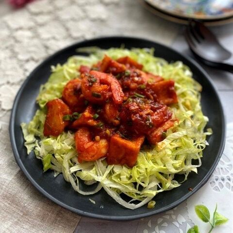 厚揚げでかさまし ボリュームたっぷりエビチリソース 暮らしニスタ