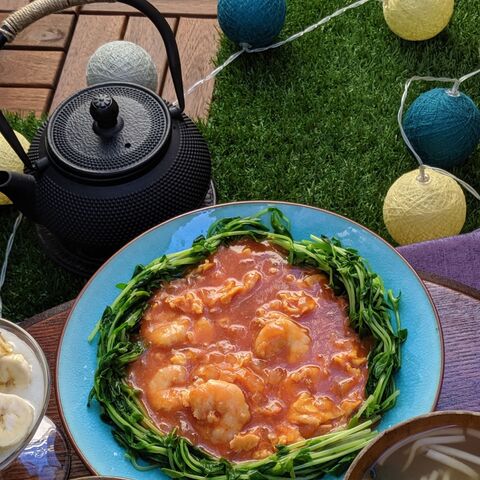 海老がプリプリで辛くないエビチリ 暮らしニスタ