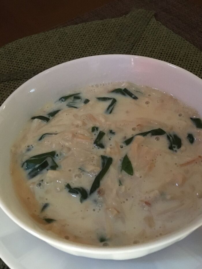 エノキで簡単豆乳スープ
