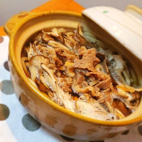 舞茸と牛肉時雨うどん 暮らしニスタ