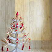 カンタン♪ときめきハンドメイド♪   　 **ウッドクリップな小枝のペーパーツリー**