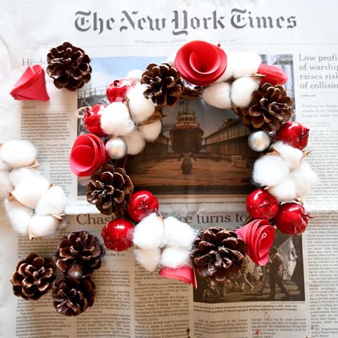 工作 100均材料deクリスマス リース 15分で完成しちゃった件 暮らしニスタ 工作 100均材料deクリスマス リース 15分で完成しちゃった件 暮らしニスタ