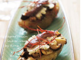 チーズポテト焼きのキノコソース 