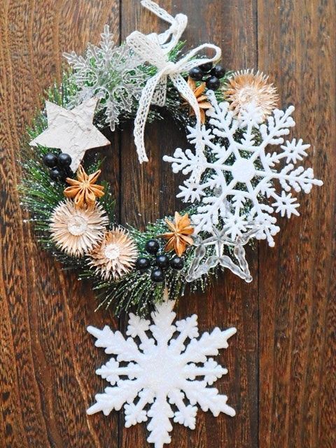 15分で完成できる オール100均素材で作るスノーリース 暮らしニスタ 15分で完成できる オール100均素材で作るスノーリース 暮らしニスタ