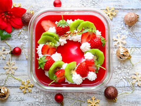 華やかカラーで主役級 クリスマスカラーのリースチーズケーキ 暮らしニスタ