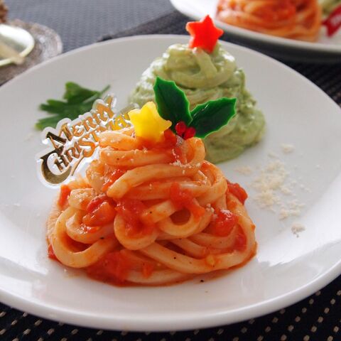 クリスマスを彩る 2種盛りパスタ風うどん 暮らしニスタ クリスマスを彩る 2種盛りパスタ風うどん 暮らしニスタ