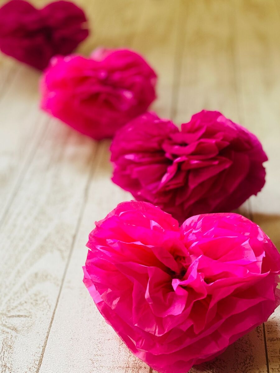 カンタン ときめきハンドメイド ハートなペーパーポンポン ペーパーファン 暮らしニスタ カンタン ときめきハンドメイド ハートなペーパーポンポン ペーパーファン 暮らしニスタ