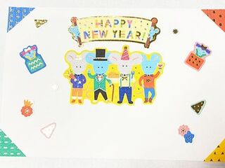 貼るだけで年賀状が完成 ダイソー いろどりレイアウトシール 暮らしニスタ 貼るだけで年賀状が完成 ダイソー いろどりレイアウトシール 暮らしニスタ