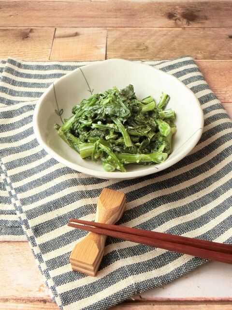 材料3つ 春菊のわさびマヨ和え 暮らしニスタ 材料3つ 春菊のわさびマヨ和え 暮らしニスタ