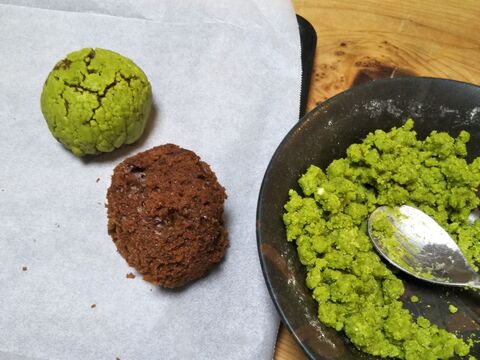 ガトーショコラ 抹茶クランブル 苔玉 植木鉢スイーツ おうちカフェスイーツ 暮らしニスタ