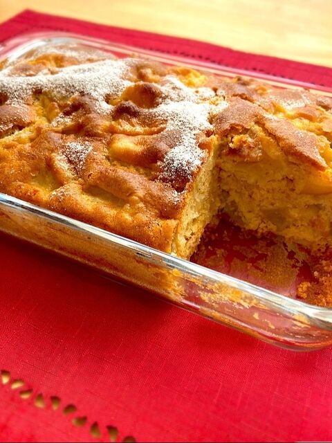 りんご救済 ホットケーキミックスで りんごケーキ 暮らしニスタ