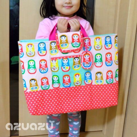 かわいい100均手ぬぐいで通園バッグを作成 暮らしニスタ