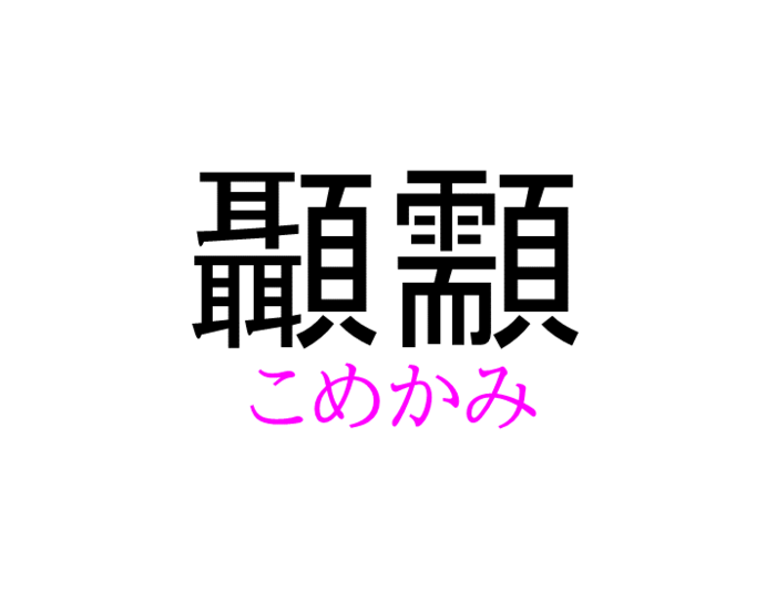 いろいろ こめかみ 漢字