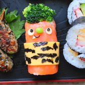 節分メニュー♪サーモンの赤鬼巻き寿司