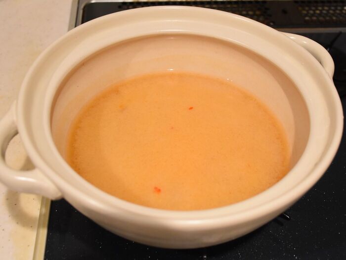 スープを作ります。