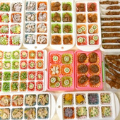 お弁当作り置きおかず(冷凍保存)　ベーコン巻き花