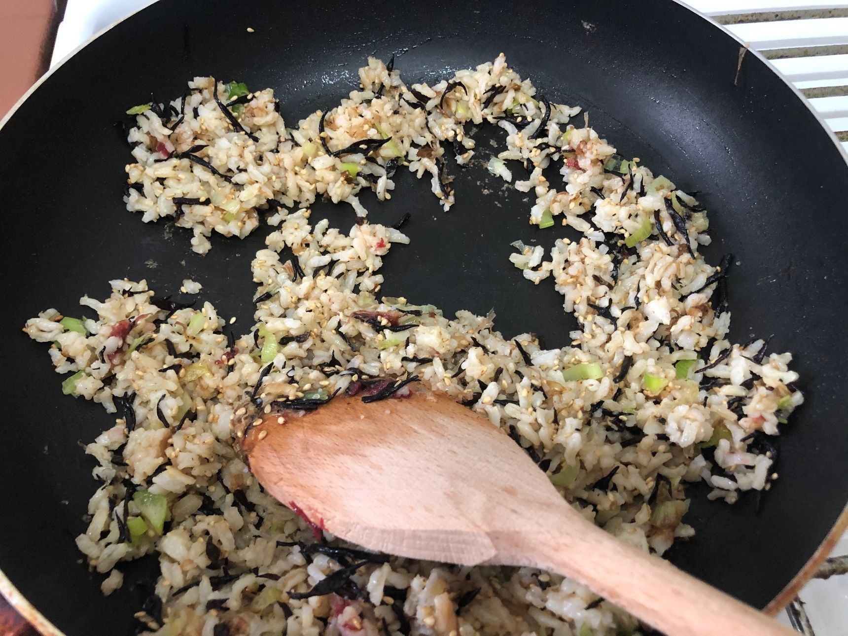 ご飯を加える