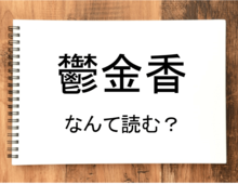 【鬱金香】って読める？読めない！「読みたい漢字ファイル」vol.27