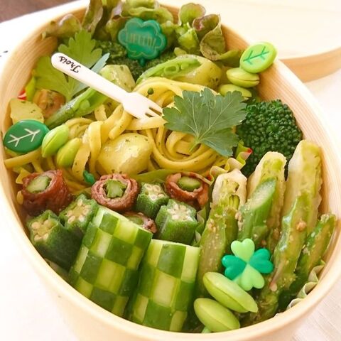 野菜たっぷりグリーン弁当 暮らしニスタ