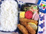 春野菜で血行促進に！揚げ物盛り沢山の主人弁当【春のしりしり風中華サラダ】