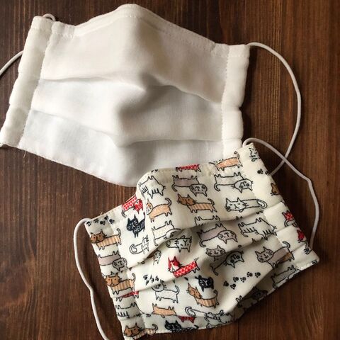 簡単 ハンカチをマスクにリメイク ワイヤー入りプリーツマスク 暮らしニスタ