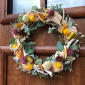 100均セリアのドライで☆春のナチュラルリース