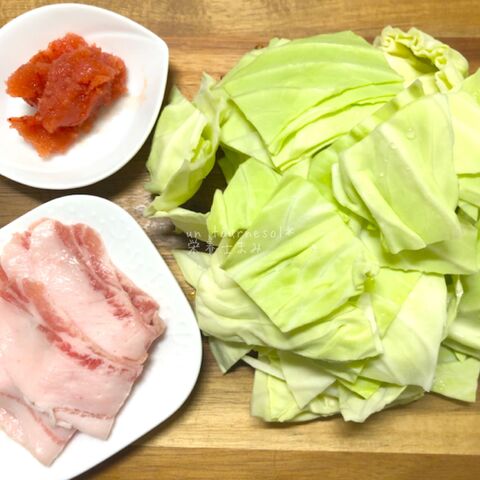 ワンパンレシピ 蒸すだけで風邪予防 春キャベツと豚バラのオイル蒸し 明太子レモンソース 暮らしニスタ ワンパンレシピ 蒸すだけで風邪予防 春キャベツと豚バラのオイル蒸し 明太子レモンソース 暮らしニスタ