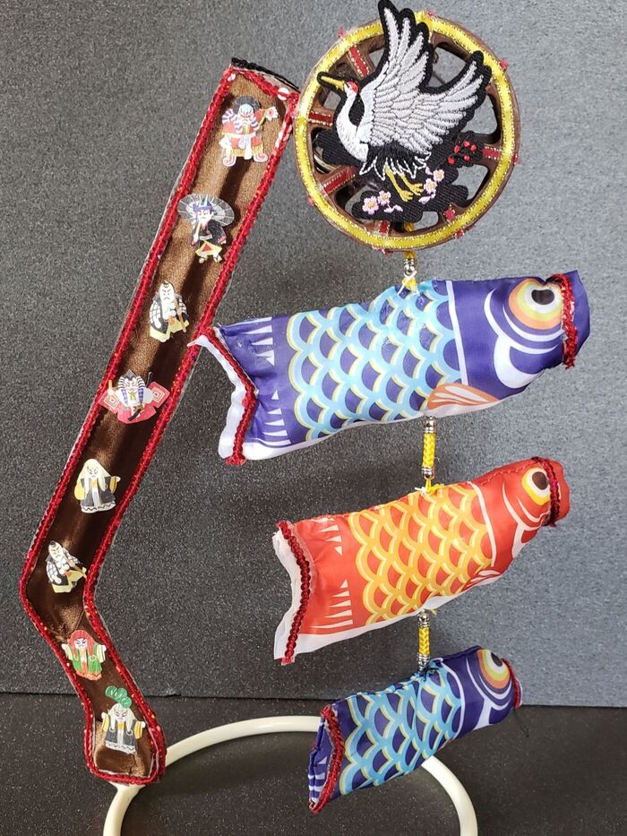 ４、卓上ミニ鯉のぼり飾りの完成写真