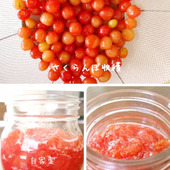 庭のさくらんぼの木から収穫(自家製ジャム作り)