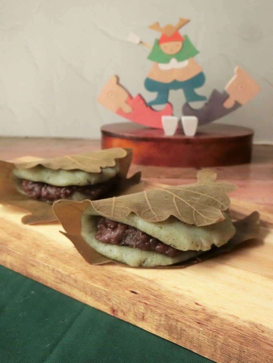 電子レンジ よもぎ柏餅 暮らしニスタ