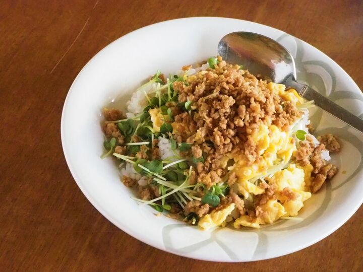 しっとりジューシ~♪絶品「豚鶏そぼろ」使いまわしで頑張らないおうちごはん