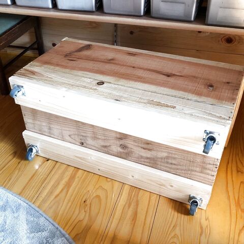 りんご箱をキャスター付きベンチ収納にdiy 暮らしニスタ