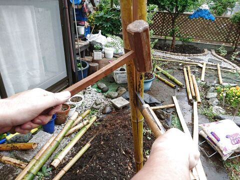 ガーデニング diy和風竹垣を作りました 暮らしニスタ ガーデニング diy和風竹垣を作りました 暮らしニスタ