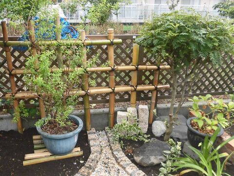 ガーデニング diy和風竹垣を作りました 暮らしニスタ ガーデニング diy和風竹垣を作りました 暮らしニスタ