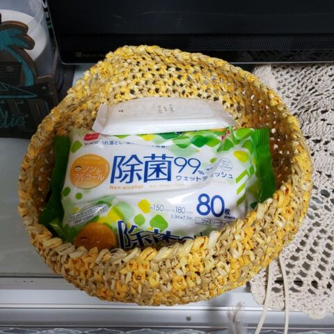 100均のペーパーヤーンで作る 出しっぱ収納 暮らしニスタ 100均のペーパーヤーンで作る 出しっぱ収納 暮らしニスタ