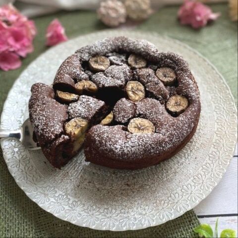 大さじ1の粉で作るスフレみたいなチョコバナナケーキ 暮らしニスタ