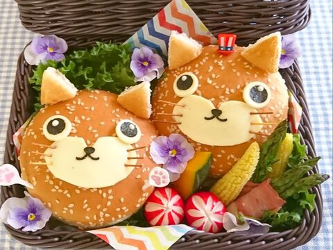 猫ちゃんバーガー 照り焼きチキン 暮らしニスタ