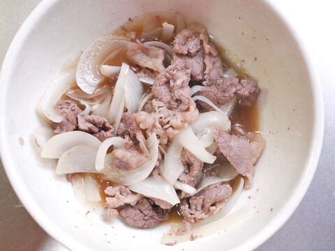 1 煮込んでないの 味しみレンジで牛丼 暮らしニスタ 1 煮込んでないの 味しみレンジで牛丼 暮らしニスタ