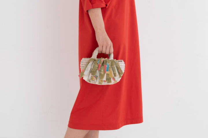 夏のお出かけにぴったり!“キモノヤーン”で作る和モダンなミニトートバッグ